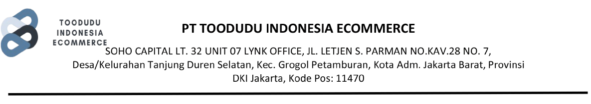 Karir Terbaru LOWONGAN di Toodudu Indonesia Ecommerce 1 6a630582eb96c